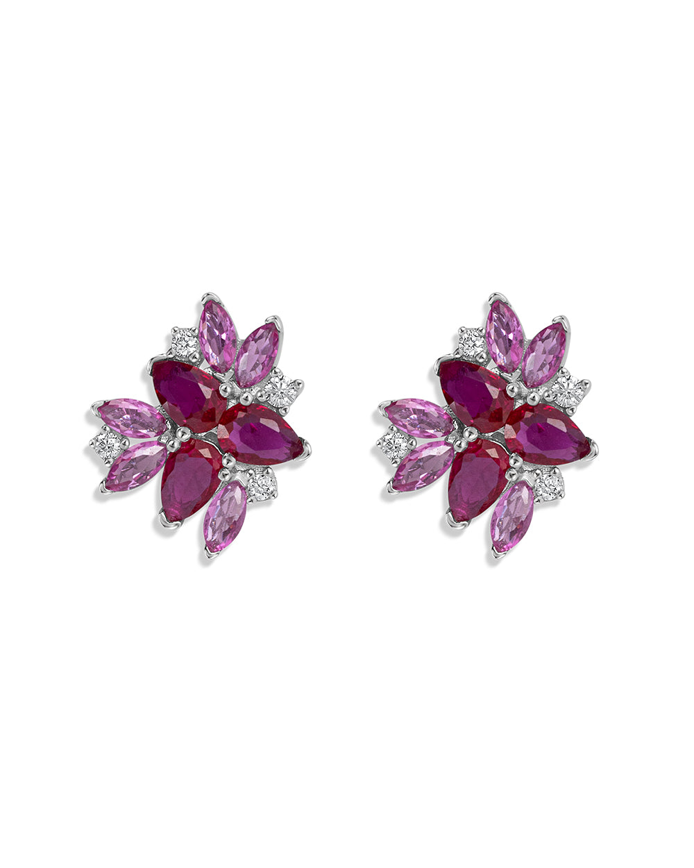 Rose earrings - Pink