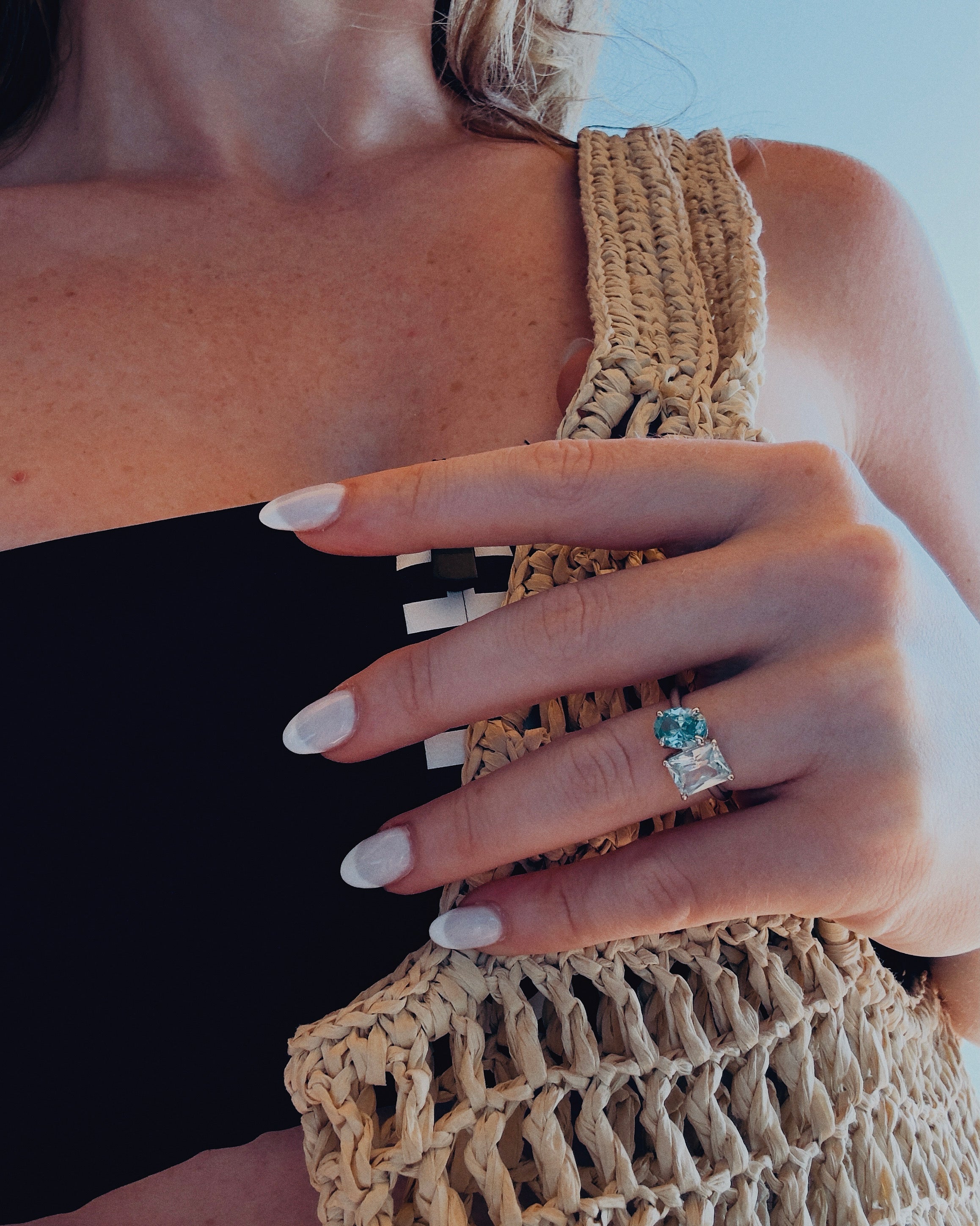 Noor ring - Light blue