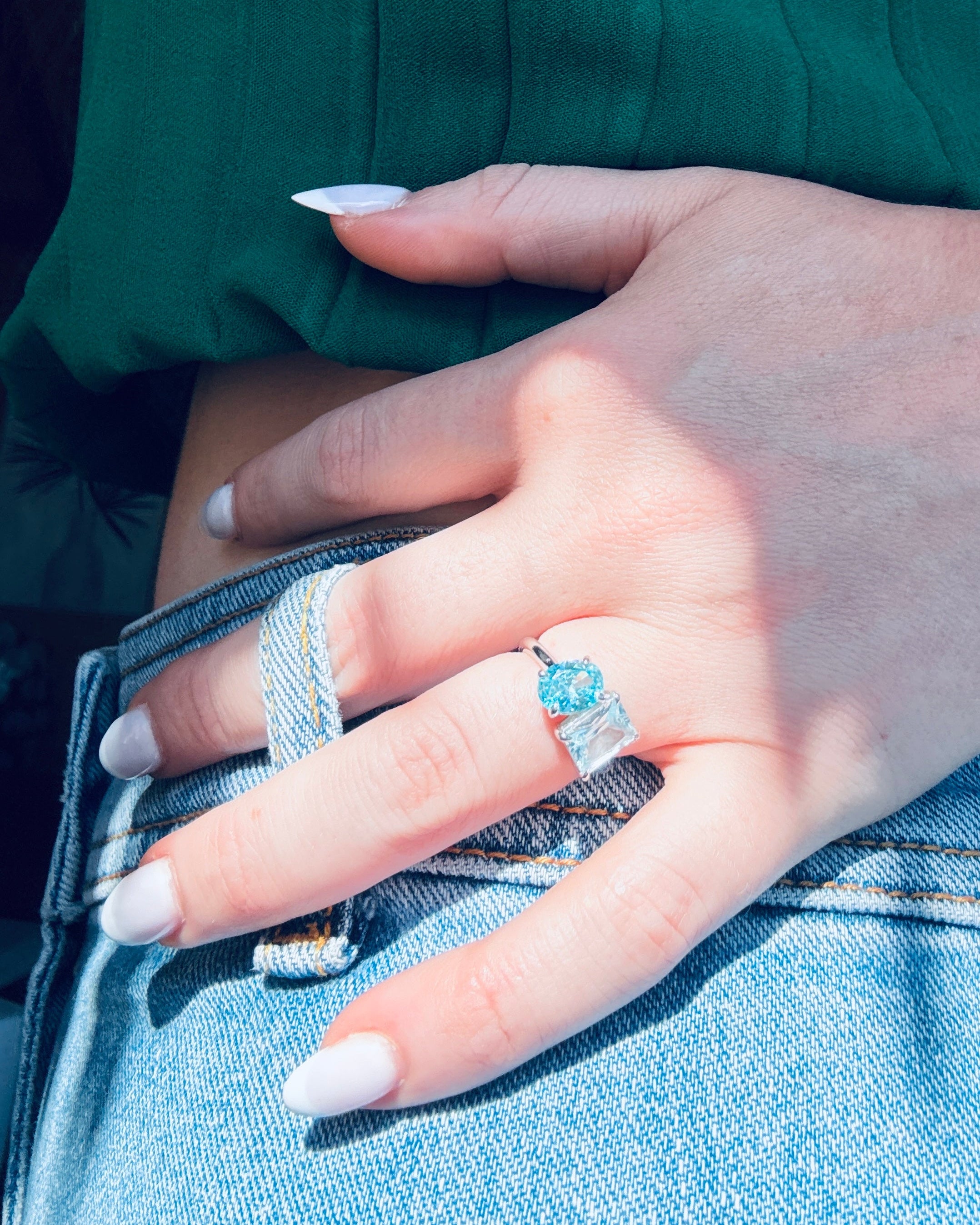 Noor ring - Light blue