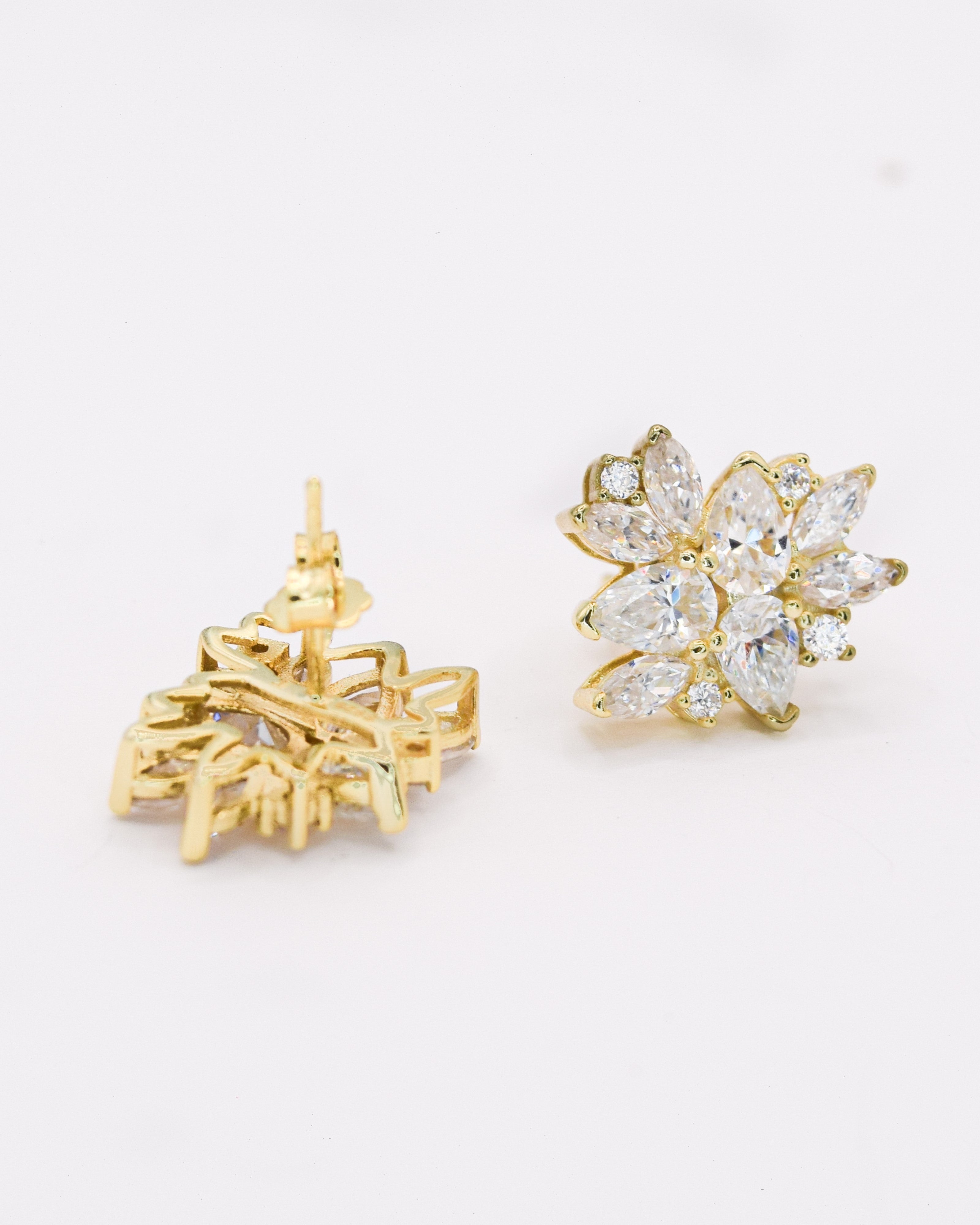 Rozen oorbellen - Goud