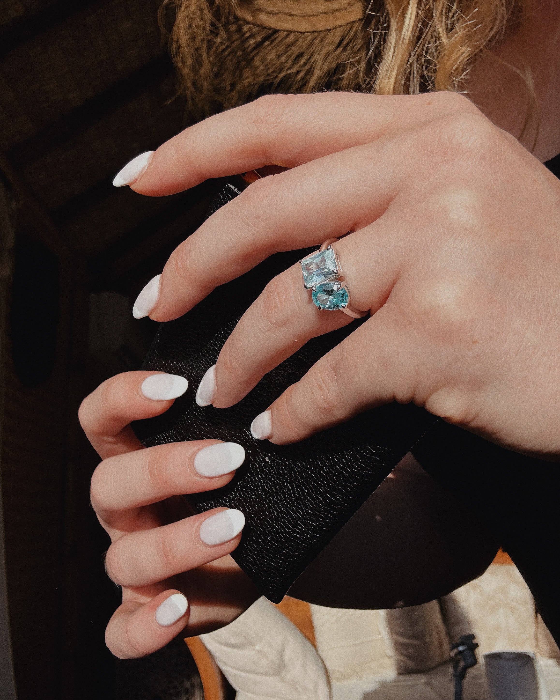 Noor ring - Light blue