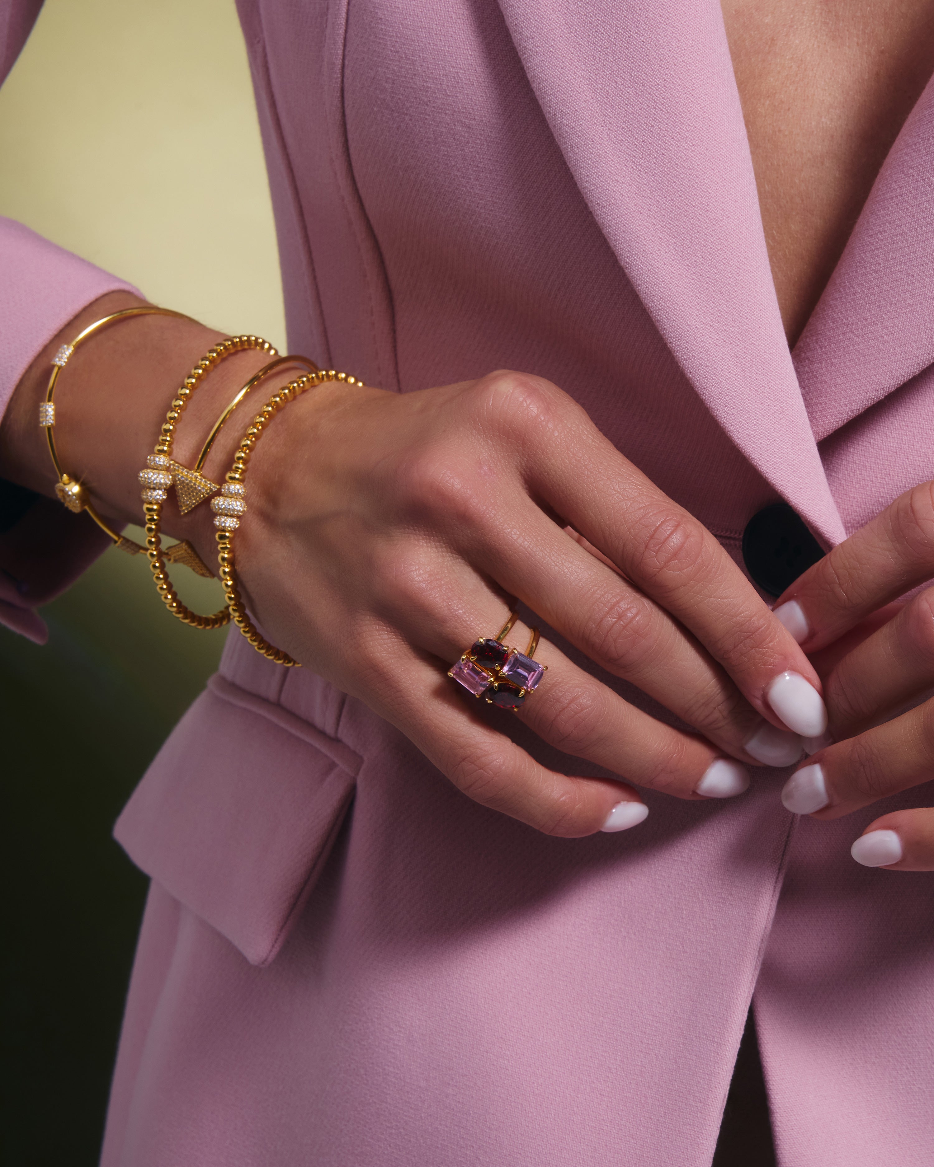 Scarlett ring - Roze