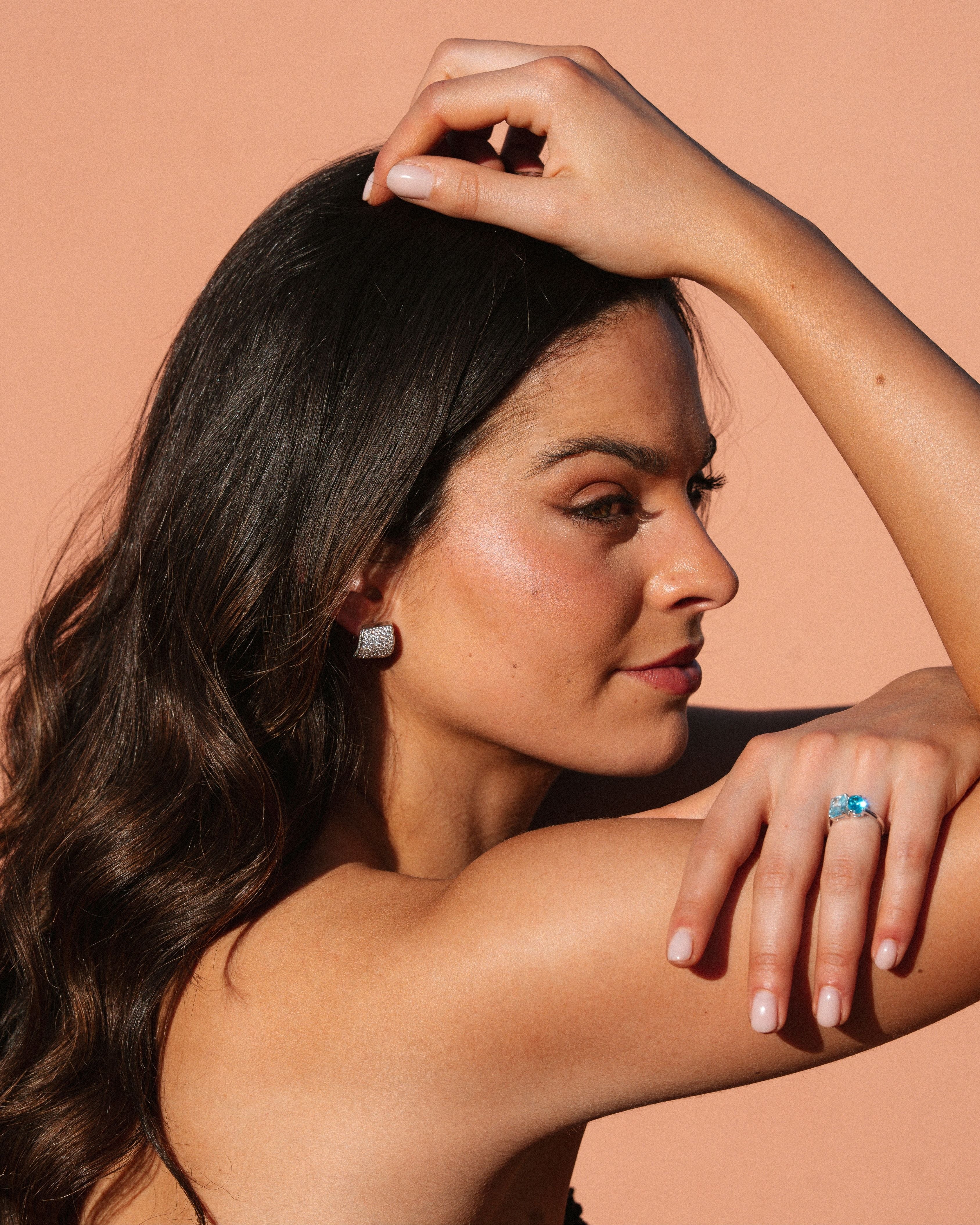 Additional view 5 of Noor Ring – Light Blue by Roberta Amsterdam