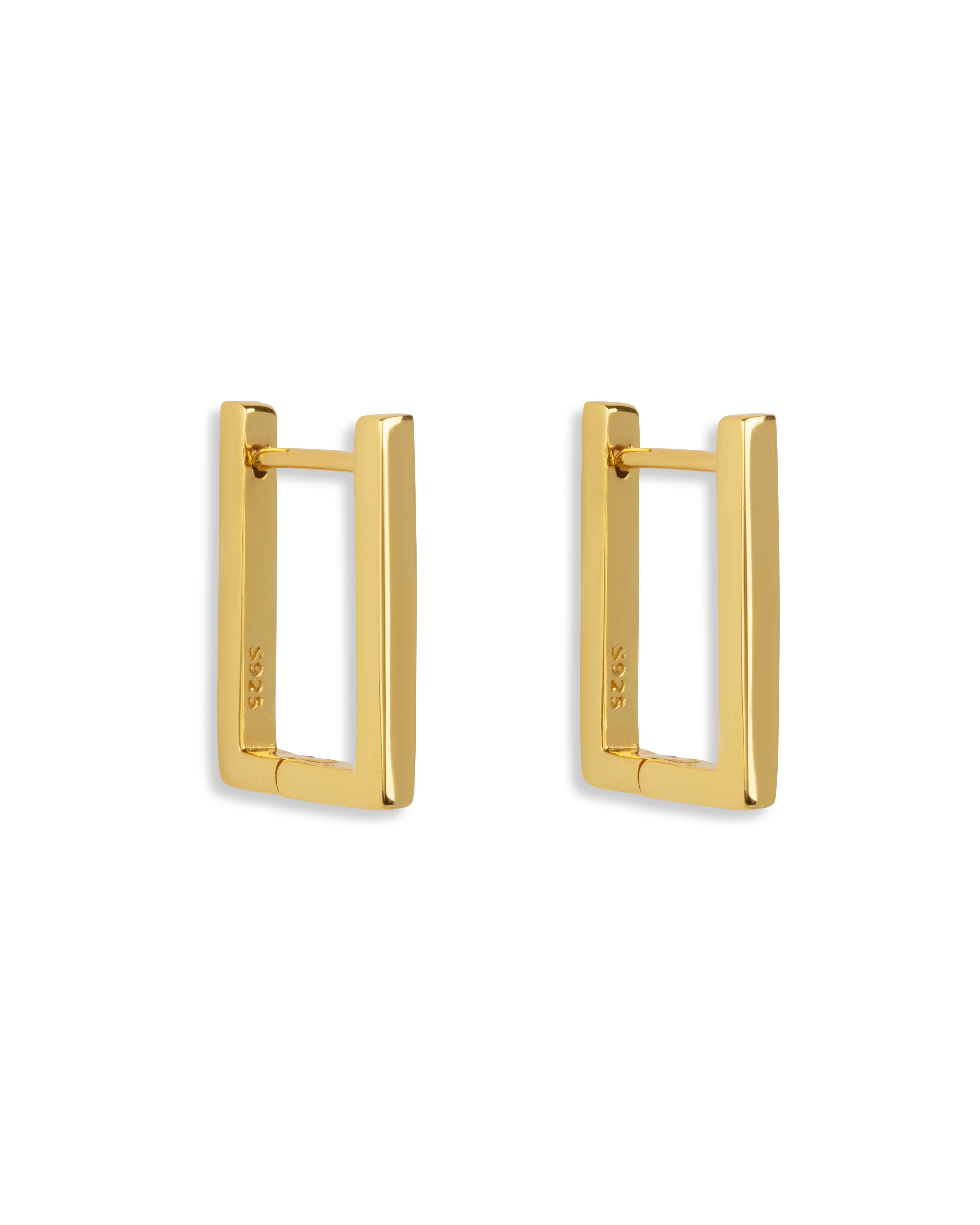 Angie square hoops - Gold