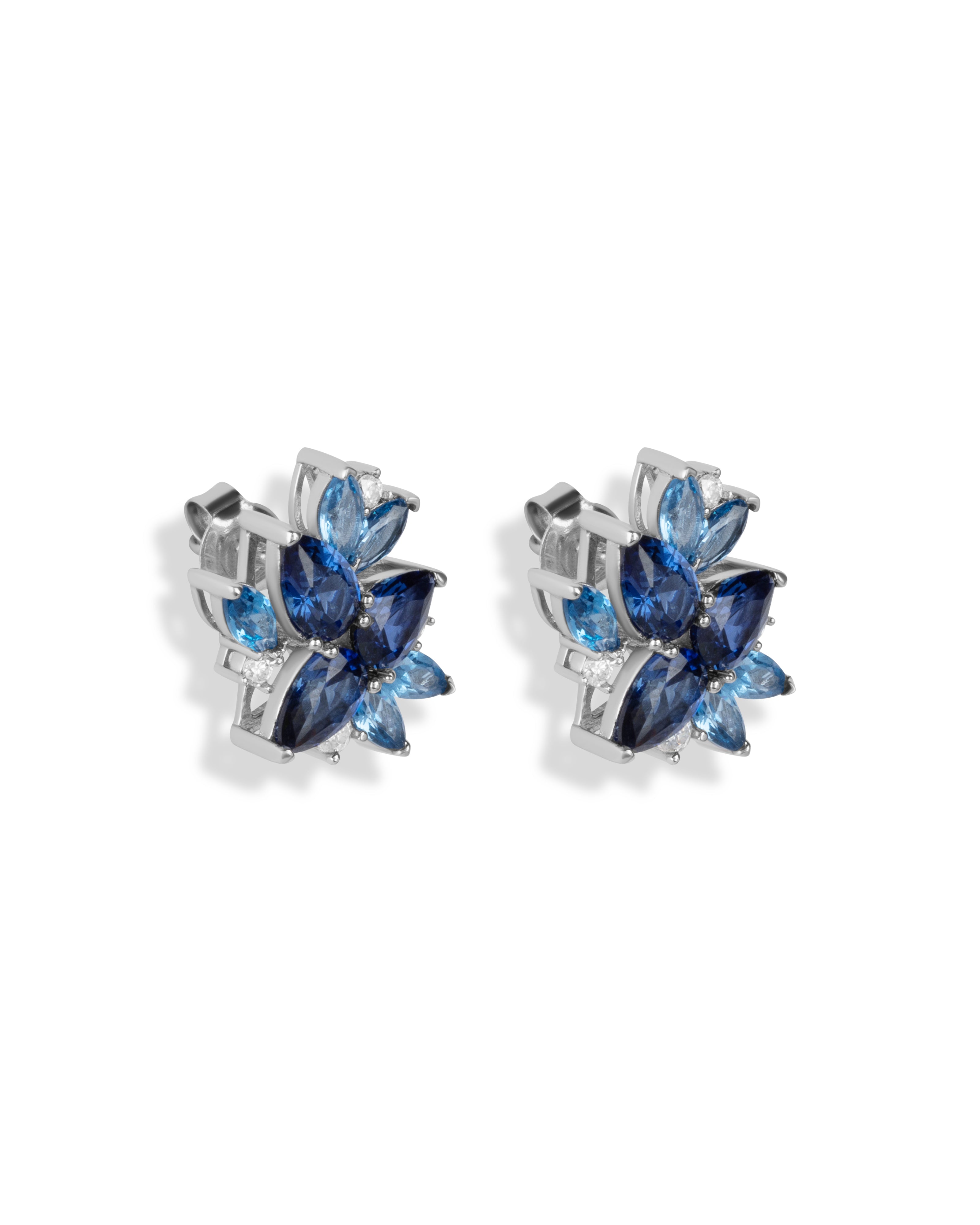 Rose earrings - Blue