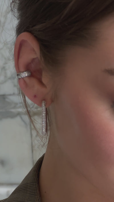 Petra Hoops Silver — in motion