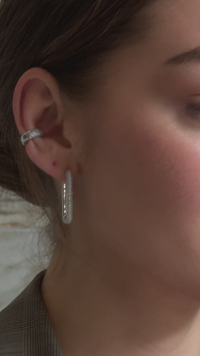 Chloe Ear Cuff Silver — in motion